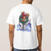 クリスマスのサンベルナール峠の軽いティー Tシャツ (裏面)