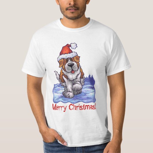 クリスマスのサンベルナール峠の軽いティー Tシャツ (正面)