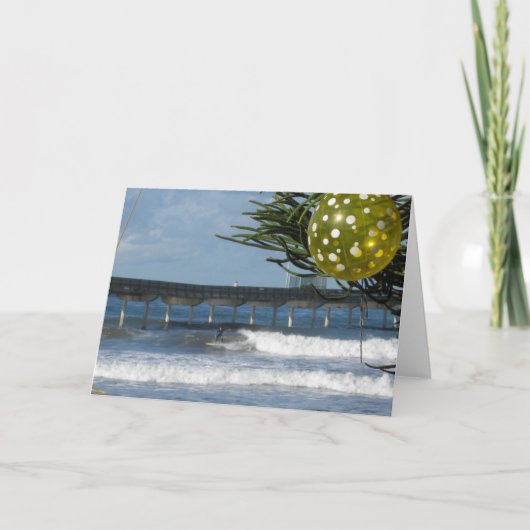 クリスマスのサーファー シーズンカード (正面)