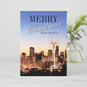 クリスマスのシアトルスカイライン シーズンカード (スタンド正面)
