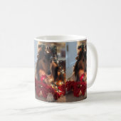 クリスマスのシェルティーマグ コーヒーマグカップ (正面右)