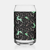 クリスマスのシカと星の冬のパターン ガラス缶 (右)