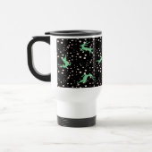 クリスマスのシカと星の冬のパターン トラベルマグ (左)