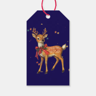 クリスマスのシカのギフトタグ ギフトタグ