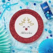 クリスマスのシカの紙皿 ペーパープレート (パーティー)