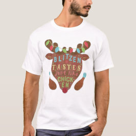 クリスマスのシカのBlitzenのおもしろいな好みは鶏を好みます Tシャツ