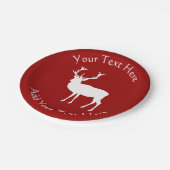 クリスマスのシカ ペーパープレート (アングル)