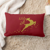 クリスマスのシカ ランバークッション (ブランケット)