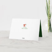 クリスマスのシジュウカラの鳥とヒイラギの聖書の言葉 シーズンカード (裏面)