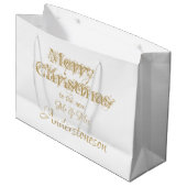 クリスマスのシックな台本の新しいミスタークールズ結婚とミセス ラージペーパーバッグ (正面アングル)