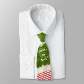 クリスマスのシックな小妖精や小人の衣裳の緑の休日のおもしろい ネクタイ (タイ)