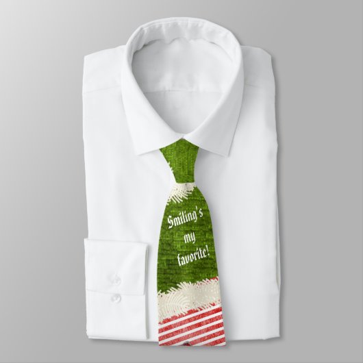 クリスマスのシックな小妖精や小人の衣裳の緑の休日のおもしろい ネクタイ (タイ)