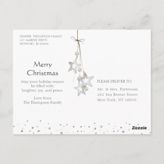 クリスマスのシックな木の写真をDo-Overで入手できるか ポストカード (裏面)