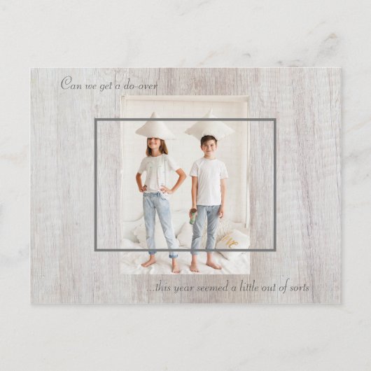 クリスマスのシックな木の写真をDo-Overで入手できるか ポストカード (正面)