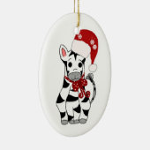 クリスマスのシマウマ セラミックオーナメント (右)