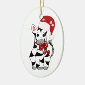 クリスマスのシマウマ セラミックオーナメント (左)