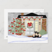 クリスマスのシャムの友達 シーズンポストカード (正面/裏面)