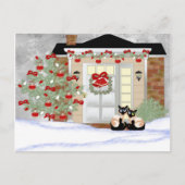 クリスマスのシャムの友達 シーズンポストカード (正面)