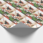 クリスマスのシャム猫のギフト用包装紙の包装紙 ラッピングペーパー (角)