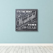 クリスマスのシャルボード キャンバスプリント (インサイチュ (ウッドフロア))