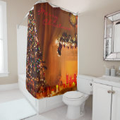 クリスマスのシャワー・カーテンまたはクリスマスツリー シャワーカーテン (インサイチュ)