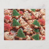 クリスマスのシュガークッキー レシピカード ポストカード (裏面)