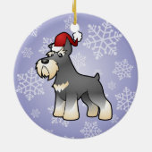 クリスマスのシュナウツァー セラミックオーナメント (裏面)