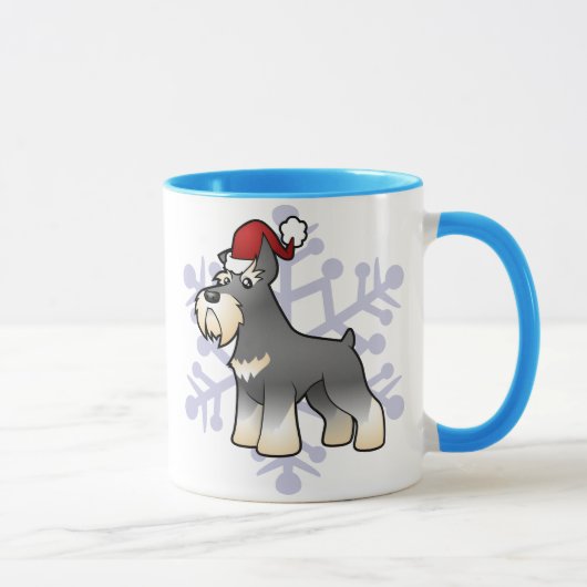 クリスマスのシュナウツァー マグカップ (右)