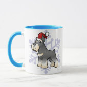 クリスマスのシュナウツァー マグカップ (左)