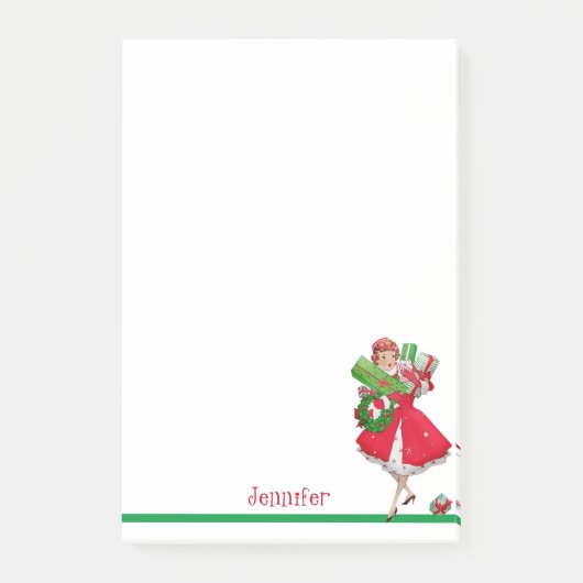 クリスマスのショッピングハイヒール名のギフトの追加 ポストイット (正面)