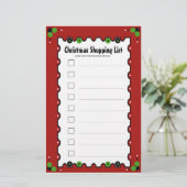 クリスマスのショッピング・リスト 便箋 (スタンド正面)
