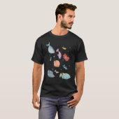 クリスマスのシルバーダラーフィッシュ Tシャツ (正面フル)