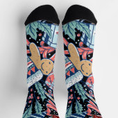 クリスマスのシンプル休日のエレガント贈り物MONOGRAM ソックス (上部)