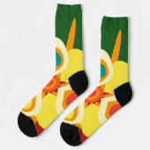 クリスマスのシンプル休日のエレガント贈り物MONOGRAM ソックス (左)