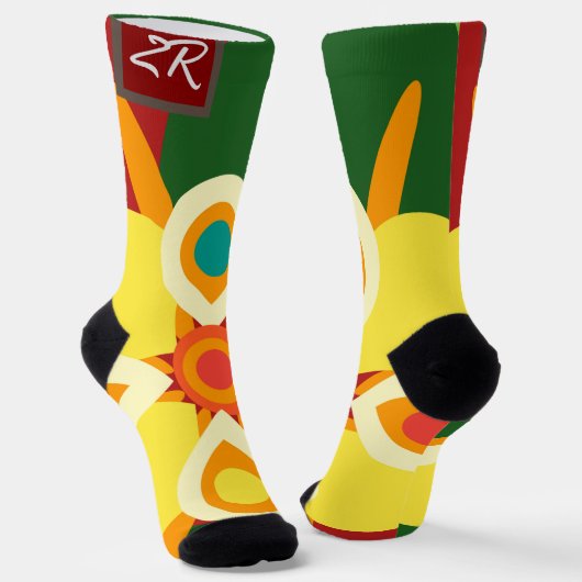 クリスマスのシンプル休日のエレガント贈り物MONOGRAM ソックス (傾斜あり)