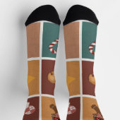 クリスマスのシンプル休日のエレガント贈り物MONOGRAM ソックス (上部)