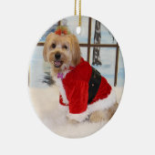 クリスマスのシーズー（犬）のTzu犬のオーナメント セラミックオーナメント (右)