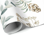 クリスマスのシームレスなパターン、(鳥)ショウジョウコウカンチョウの鳥、赤be ラッピングペーパー (ロールコーナー)