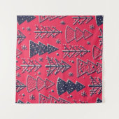 クリスマスのシームレスな色付き壁紙  タペストリー (正面(横))