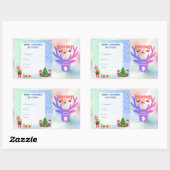 クリスマスのシールを作る 長方形シール (シート)