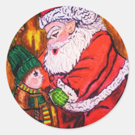 クリスマスのシールを貼った方が良い ラウンドシール
