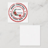 クリスマスのシール エンクロージャーカード (正面/裏面)