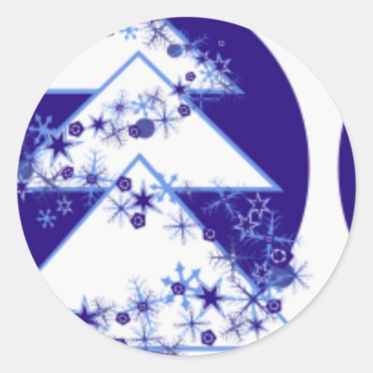 クリスマスのシール – クリスマス- GIFTWRAPPING ラウンドシール (正面)