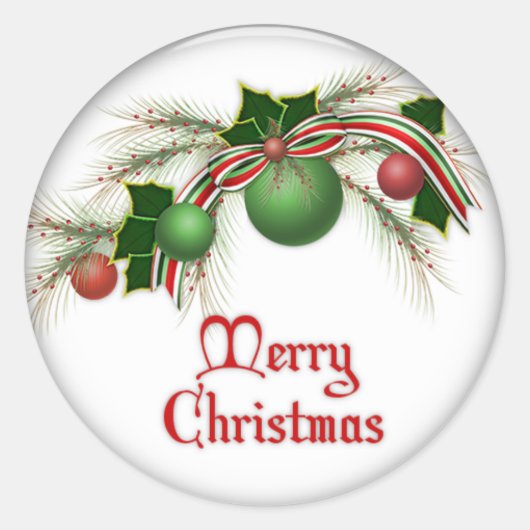 クリスマスのシール ラウンドシール (正面)