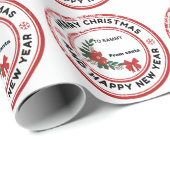 クリスマスのシール ラッピングペーパー (ロールコーナー)