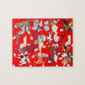 クリスマスのジグソーパズルの12匹の犬 ジグソーパズル (横)