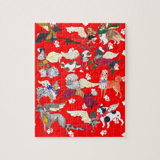 クリスマスのジグソーパズルの12匹の犬 ジグソーパズル (縦)