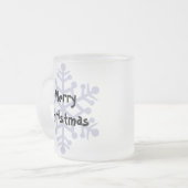 クリスマスのジャックラッセルテリア フロストグラスマグカップ (正面左)