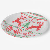 クリスマスのジャンパーのスタイルの編み物パターン ペーパープレート (アングル)