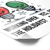 クリスマスのジョークで働おもしろいく フォトプリント            (角)